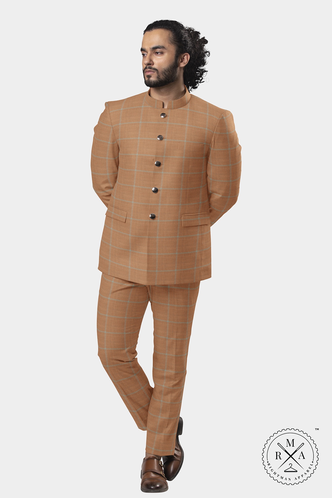 Medium Wood Colour Jodhpuri Suit SU331